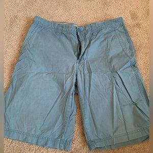 Columbia Light Blue Flat Front Shorts